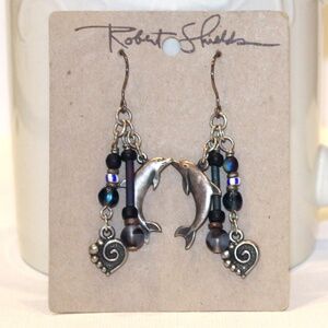 Robert Shields Dangle Sealife Pierced Earrings